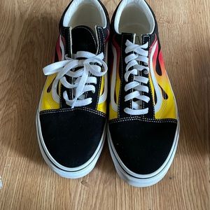 Vans shoes with flames size 11.5 worn 2 times